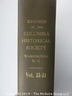 (25) Volumes of "Records of the Columbia Historical Society", Washington DC