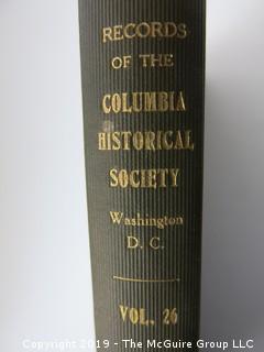 (25) Volumes of "Records of the Columbia Historical Society", Washington DC