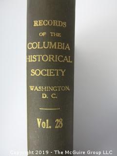 (25) Volumes of "Records of the Columbia Historical Society", Washington DC