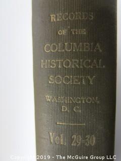 (25) Volumes of "Records of the Columbia Historical Society", Washington DC