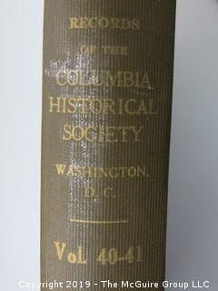 (25) Volumes of "Records of the Columbia Historical Society", Washington DC