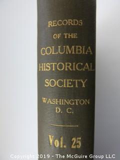 (25) Volumes of "Records of the Columbia Historical Society", Washington DC