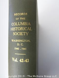 (25) Volumes of "Records of the Columbia Historical Society", Washington DC