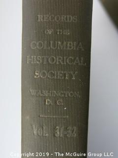 (25) Volumes of "Records of the Columbia Historical Society", Washington DC