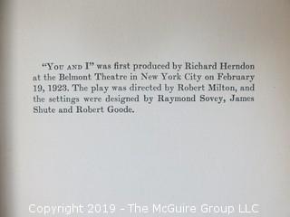 (8) Books of Plays Written by Philip Barry; best known for "The Philadelphia Story", adapted to the silver screen starring Katharine Hepburn, Cary Grant and Jimmy Stewart; all inscribed to his parents.  (52 photos) {Description altered Feb 21 @ 12:05pm ET} 