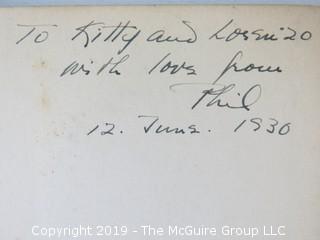 (8) Books of Plays Written by Philip Barry; best known for "The Philadelphia Story", adapted to the silver screen starring Katharine Hepburn, Cary Grant and Jimmy Stewart; all inscribed to his parents.  (52 photos) {Description altered Feb 21 @ 12:05pm ET} 