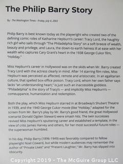 (8) Books of Plays Written by Philip Barry; best known for "The Philadelphia Story", adapted to the silver screen starring Katharine Hepburn, Cary Grant and Jimmy Stewart; all inscribed to his parents.  (52 photos) {Description altered Feb 21 @ 12:05pm ET} 