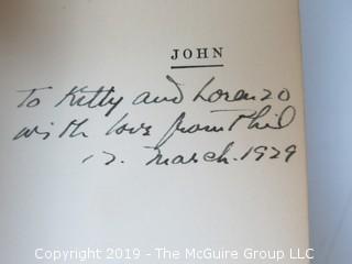 (8) Books of Plays Written by Philip Barry; best known for "The Philadelphia Story", adapted to the silver screen starring Katharine Hepburn, Cary Grant and Jimmy Stewart; all inscribed to his parents.  (52 photos) {Description altered Feb 21 @ 12:05pm ET} 