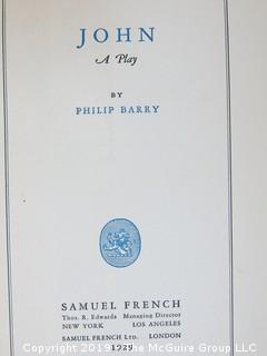 (8) Books of Plays Written by Philip Barry; best known for "The Philadelphia Story", adapted to the silver screen starring Katharine Hepburn, Cary Grant and Jimmy Stewart; all inscribed to his parents.  (52 photos) {Description altered Feb 21 @ 12:05pm ET} 