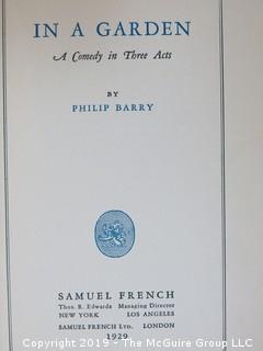 (8) Books of Plays Written by Philip Barry; best known for "The Philadelphia Story", adapted to the silver screen starring Katharine Hepburn, Cary Grant and Jimmy Stewart; all inscribed to his parents.  (52 photos) {Description altered Feb 21 @ 12:05pm ET} 