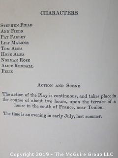 (8) Books of Plays Written by Philip Barry; best known for "The Philadelphia Story", adapted to the silver screen starring Katharine Hepburn, Cary Grant and Jimmy Stewart; all inscribed to his parents.  (52 photos) {Description altered Feb 21 @ 12:05pm ET} 