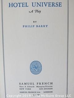 (8) Books of Plays Written by Philip Barry; best known for "The Philadelphia Story", adapted to the silver screen starring Katharine Hepburn, Cary Grant and Jimmy Stewart; all inscribed to his parents.  (52 photos) {Description altered Feb 21 @ 12:05pm ET} 