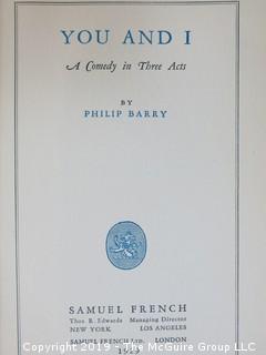 (8) Books of Plays Written by Philip Barry; best known for "The Philadelphia Story", adapted to the silver screen starring Katharine Hepburn, Cary Grant and Jimmy Stewart; all inscribed to his parents.  (52 photos) {Description altered Feb 21 @ 12:05pm ET} 