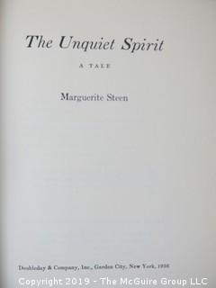 Book Title: "The Unquiet Spirit" by Marguerite Steen; pub by Doubleday; First Edition