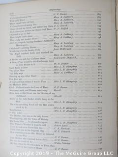 Book Title: "The Kingdom of Home: Homely Poems for Home Lovers" by Arthur Gilman; includes more than 100 engravings; pub by D. Lothrop and Co.; 1881