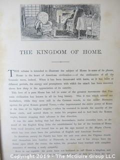 Book Title: "The Kingdom of Home: Homely Poems for Home Lovers" by Arthur Gilman; includes more than 100 engravings; pub by D. Lothrop and Co.; 1881