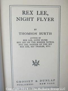 Book Title: "Rex Lee Night Flyer" by Thomas Burtis; pub by Grosset and Dunlap; 1929