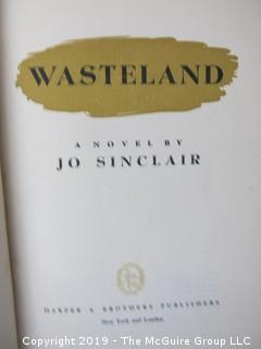 Book Title: "Wasteland" by Joe Sinclair; Harper and Brothers; 1946