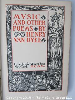 Book Title: " Music and Other Poems" by Henry van Dyke; pub by Scribner's and Sons; 1904