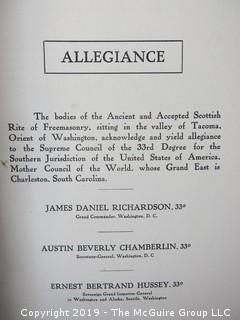 Ancient and Accepted Scottish Rite of Freemasonry (32); Valley of Tacoma, Orient of Washington; Tenth Semi Annual Reunion; 1908