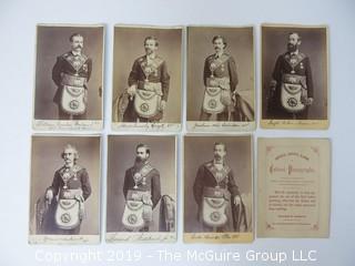 32 degree Freemasons photo cabinet cards from 1872 collection (noted)