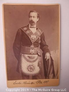 32 degree Freemasons photo cabinet cards from 1872 collection (noted)