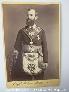 32 degree Freemasons photo cabinet cards from 1872 collection (noted)