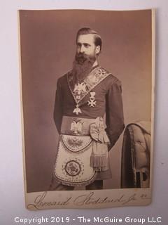 32 degree Freemasons photo cabinet cards from 1872 collection (noted)