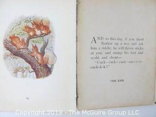 Book Title: "The Tale of Squirrel Nutkin" by Beatrix Potter; pub by F. Warner and Co.; Schlueter Printing Co. 