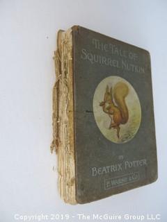 Book Title: "The Tale of Squirrel Nutkin" by Beatrix Potter; pub by F. Warner and Co.; Schlueter Printing Co. 