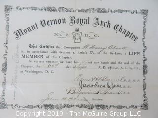 Free Masonry Memorabilia circa 1900