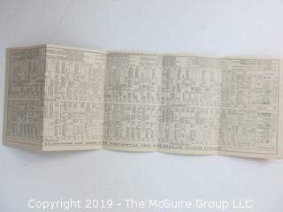 Train schedule of the Pennsylvania Railroad; 1909