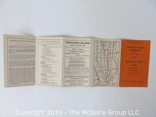 Train schedule of the Pennsylvania Railroad; 1909