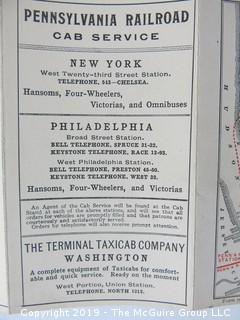 Train schedule of the Pennsylvania Railroad; 1909