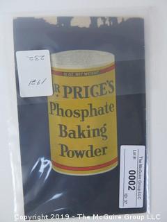 1921; Dr. Price's Phosphate Baking Powder; Chicago............................................................ ALL ITEMS SHIP FREE