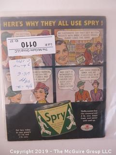 c 1940; Spry Shortening