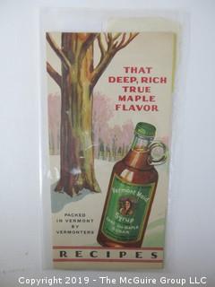 1931; Vermont Maid Syrup