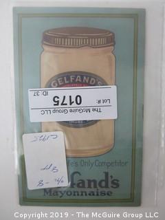 1925; Gelfand's Mayonnaise