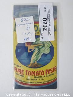 1938; Madonna Brand Tomato Paste