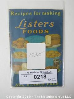 1935; Listers Dietetic Flour