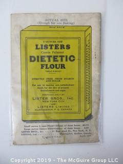 1935; Listers Dietetic Flour