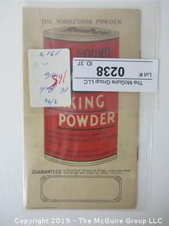 1913; Rumford Baking Powder