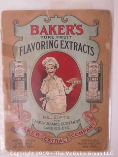 c 1910; Baker's Pure Fruit Flavoring Extracts