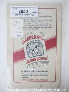 1931; Clabber Girl Baking Powder