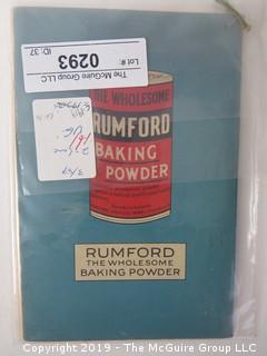 1919; Rumford Baking Powder