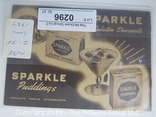 1937; Sparkle Puddings