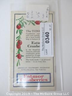 c 1920's; Eatmor Cranberries