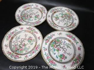 Collection of Minton Plates (4 of 7 have chips) and 1 Chinese Hand Painted Decorative Plate 