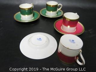 Set of (4) Coalport Demi-tasse Cups and Saucers 