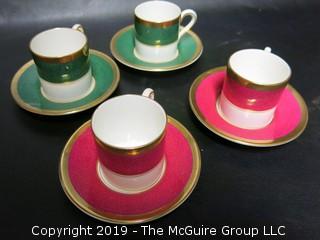 Set of (4) Coalport Demi-tasse Cups and Saucers 